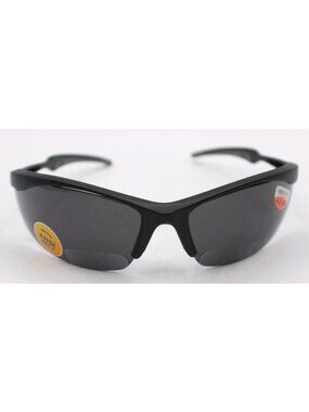 Armitage Safety Bifocal Sunglasses +2.00 Gray Lens Black Frame ANSI Z87.1 Medium